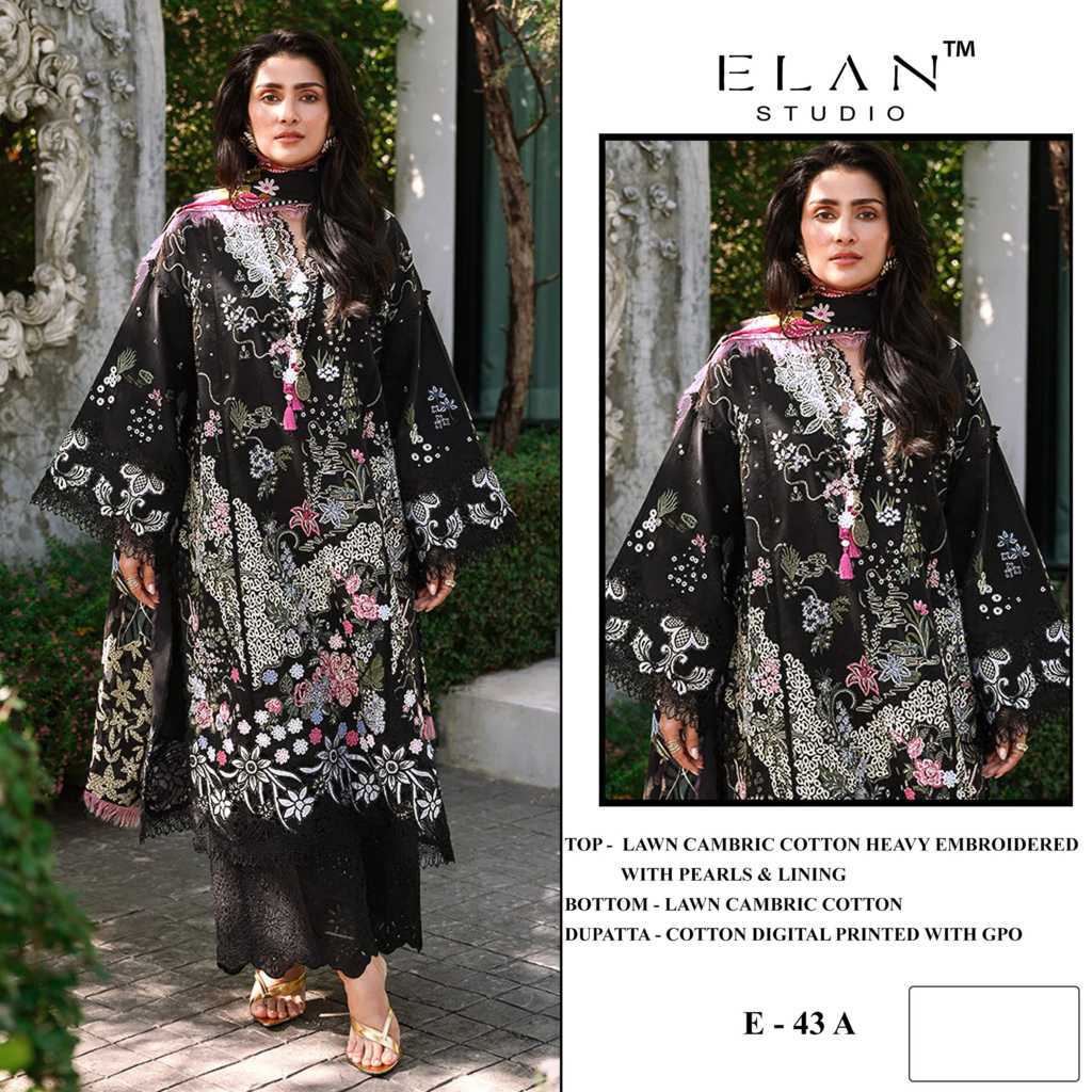 Elan Studio E 43 A-D Cotton Salwar Suit Catalog 4 Pcs (1) Elan Studio E 43 A-D Cotton Salwar Suit Catalog 4 Pcs - Image 2
