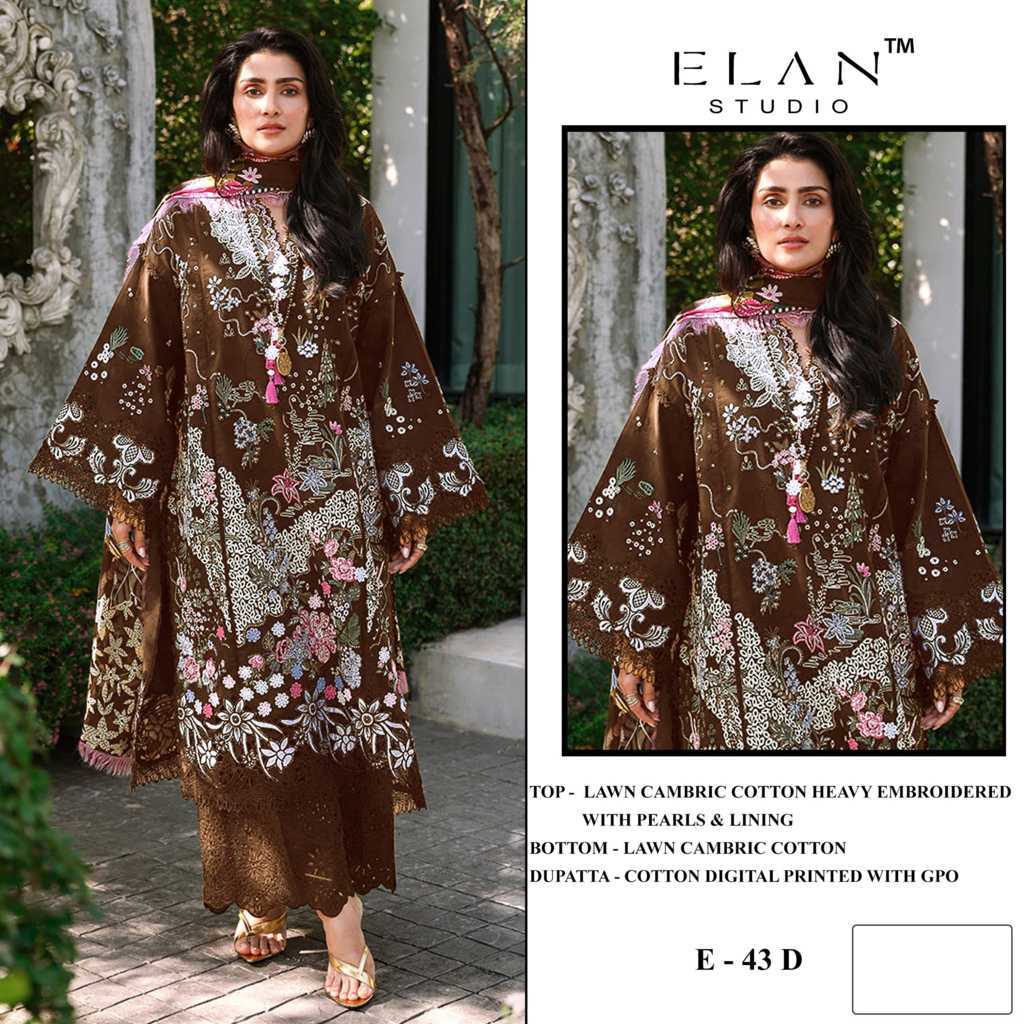Elan Studio E 43 A-D Cotton Salwar Suit Catalog 4 Pcs (3) Elan Studio E 43 A-D Cotton Salwar Suit Catalog 4 Pcs - Image 4