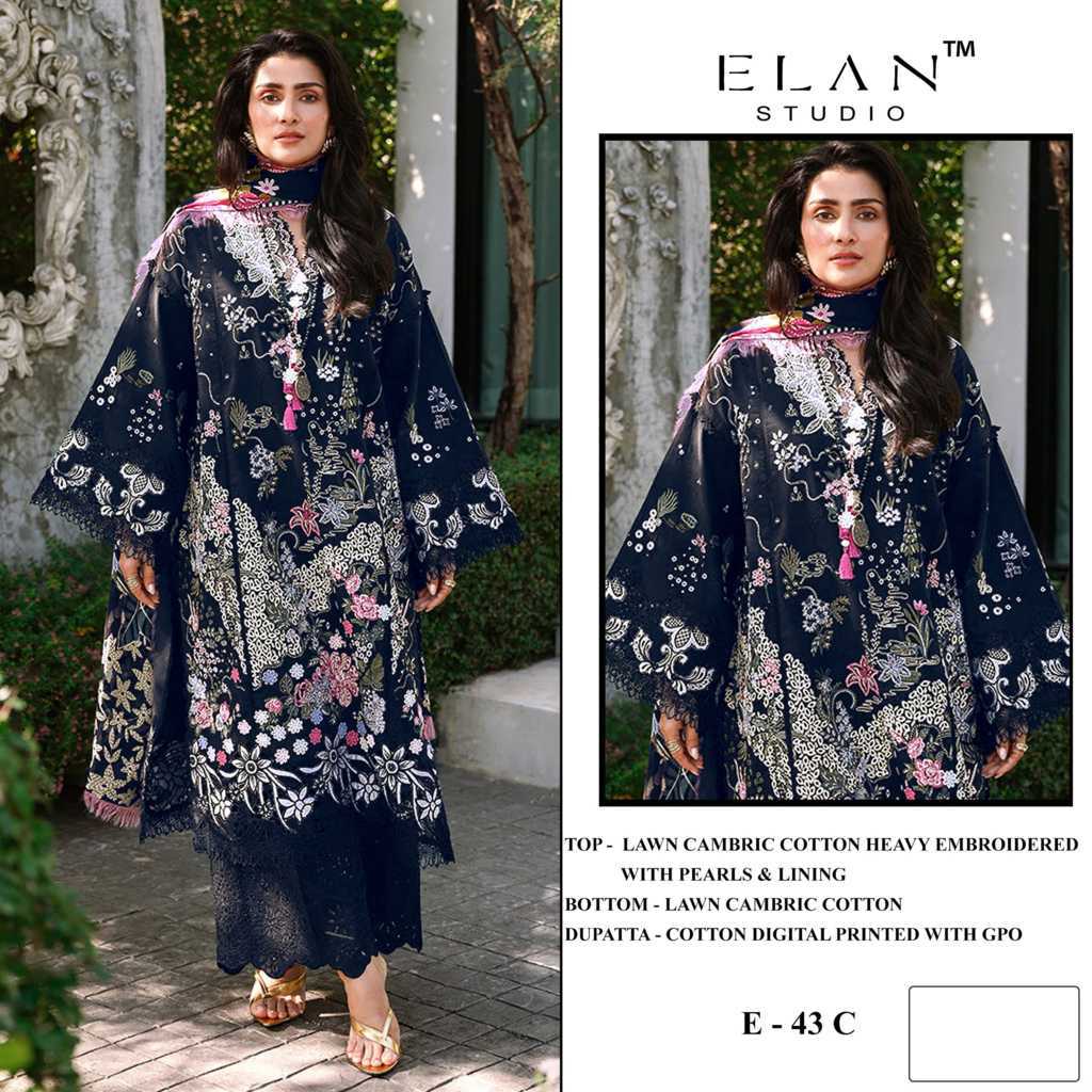 Elan Studio E 43 A-D Cotton Salwar Suit Catalog 4 Pcs (4) Elan Studio E 43 A-D Cotton Salwar Suit Catalog 4 Pcs - Image 5