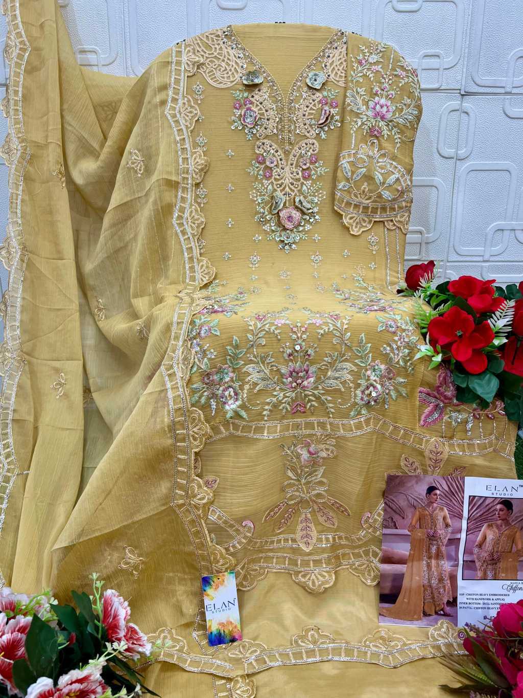 Elan Studio E 7 A-D Chiffon Salwar Suit Catalog 4 Pcs (1) Elan Studio E 7 A-D Chiffon Salwar Suit Catalog 4 Pcs - Image 2