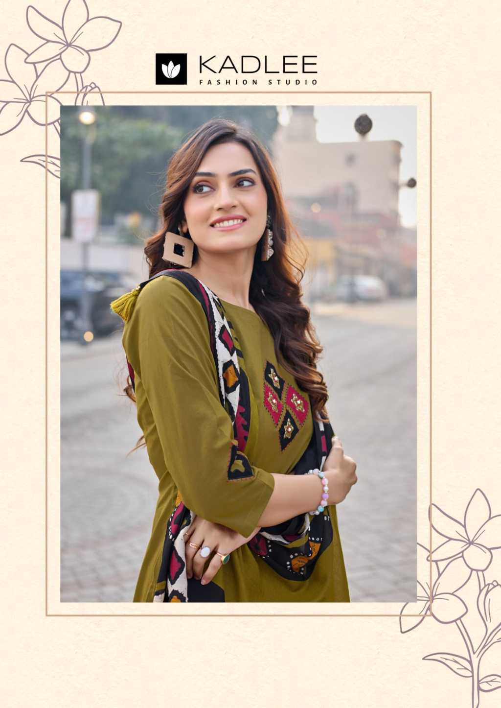Kadlee Varuni Cotton Kurti with Dupatta Bottom Catalog 4 Pcs (4) Kadlee Varuni Cotton Kurti with Dupatta Bottom Catalog 4 Pcs - Image 5