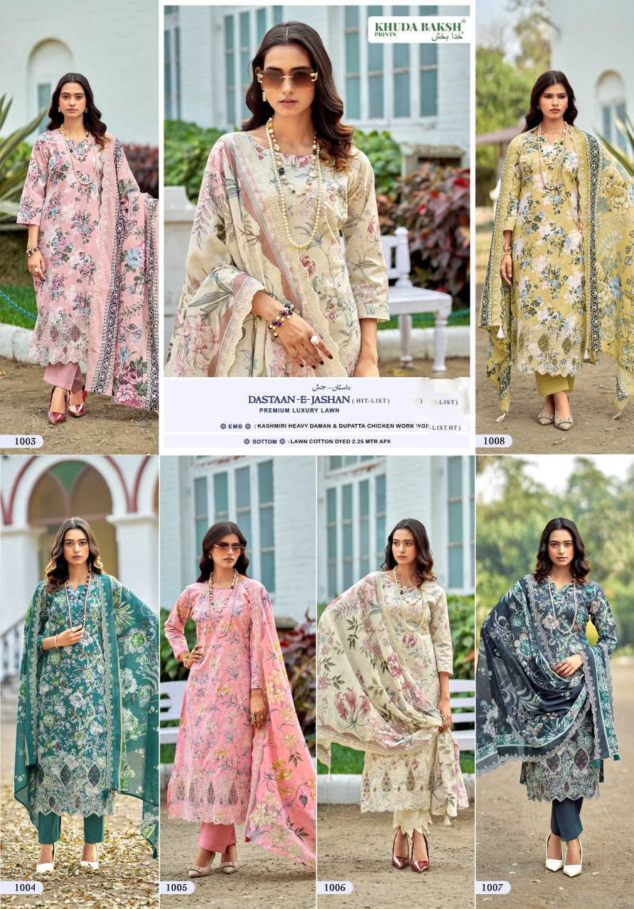 Khuda Baksh Prints Dastaan E Jashan Hit List Lawn Salwar Suit Catalog 6 Pcs (18) Khuda Baksh Prints Dastaan E Jashan Hit List Lawn Salwar Suit Catalog 6 Pcs - Image 19