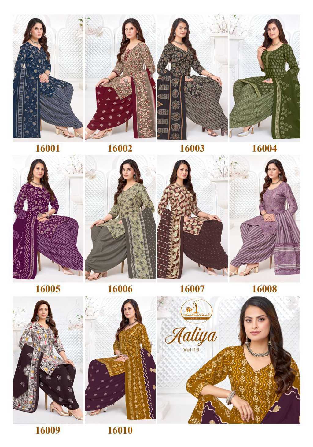 Miss World Choice Aaliya Vol 16 Cotton Salwar Suit Catalog 10 Pcs (19) Miss World Choice Aaliya Vol 16 Cotton Salwar Suit Catalog 10 Pcs - Image 20