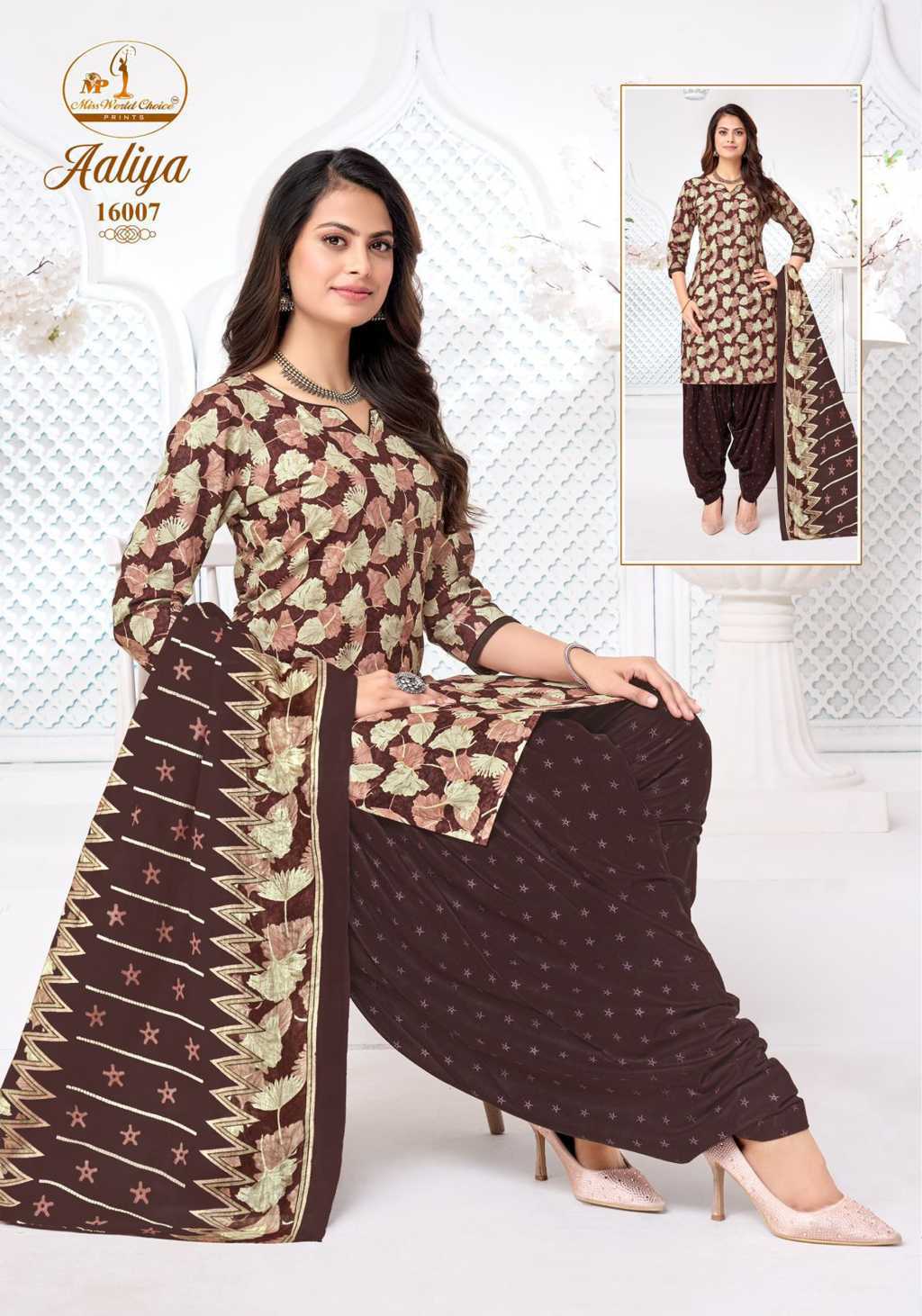 Miss World Choice Aaliya Vol 16 Cotton Salwar Suit Catalog 10 Pcs (8) Miss World Choice Aaliya Vol 16 Cotton Salwar Suit Catalog 10 Pcs - Image 9