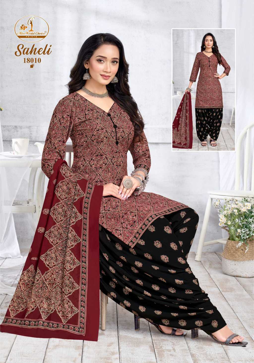 Miss World Choice Saheli Vol 18 Cotton Suit Catalog 10 Pcs (12) Miss World Choice Saheli Vol 18 Cotton Suit Catalog 10 Pcs - Image 13