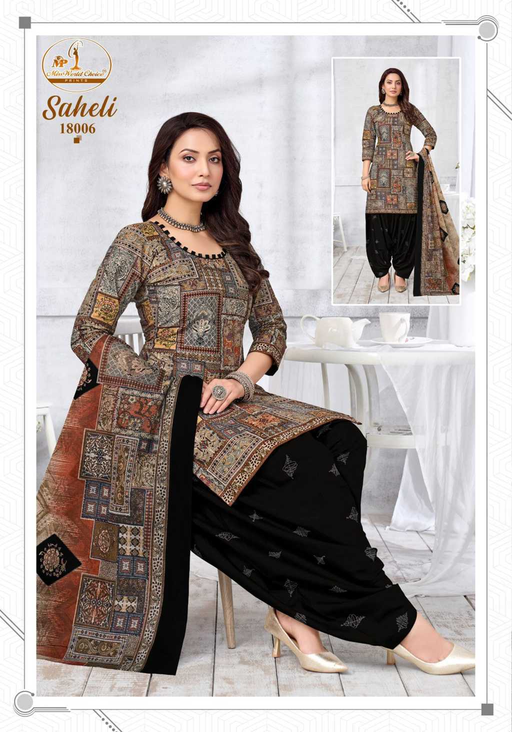 Miss World Choice Saheli Vol 18 Cotton Suit Catalog 10 Pcs (7) Miss World Choice Saheli Vol 18 Cotton Suit Catalog 10 Pcs - Image 8