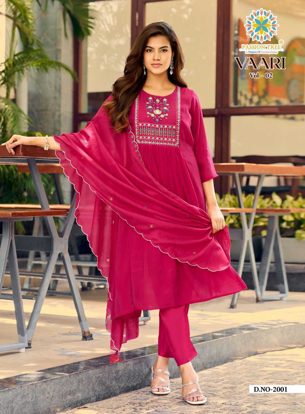 Passion Tree Vaari Vol 2 Kurti with Dupatta Bottom Chanderi Catalog 6 Pcs (2) Passion Tree Vaari Vol 2 Kurti with Dupatta Bottom Chanderi Catalog 6 Pcs - Image 3