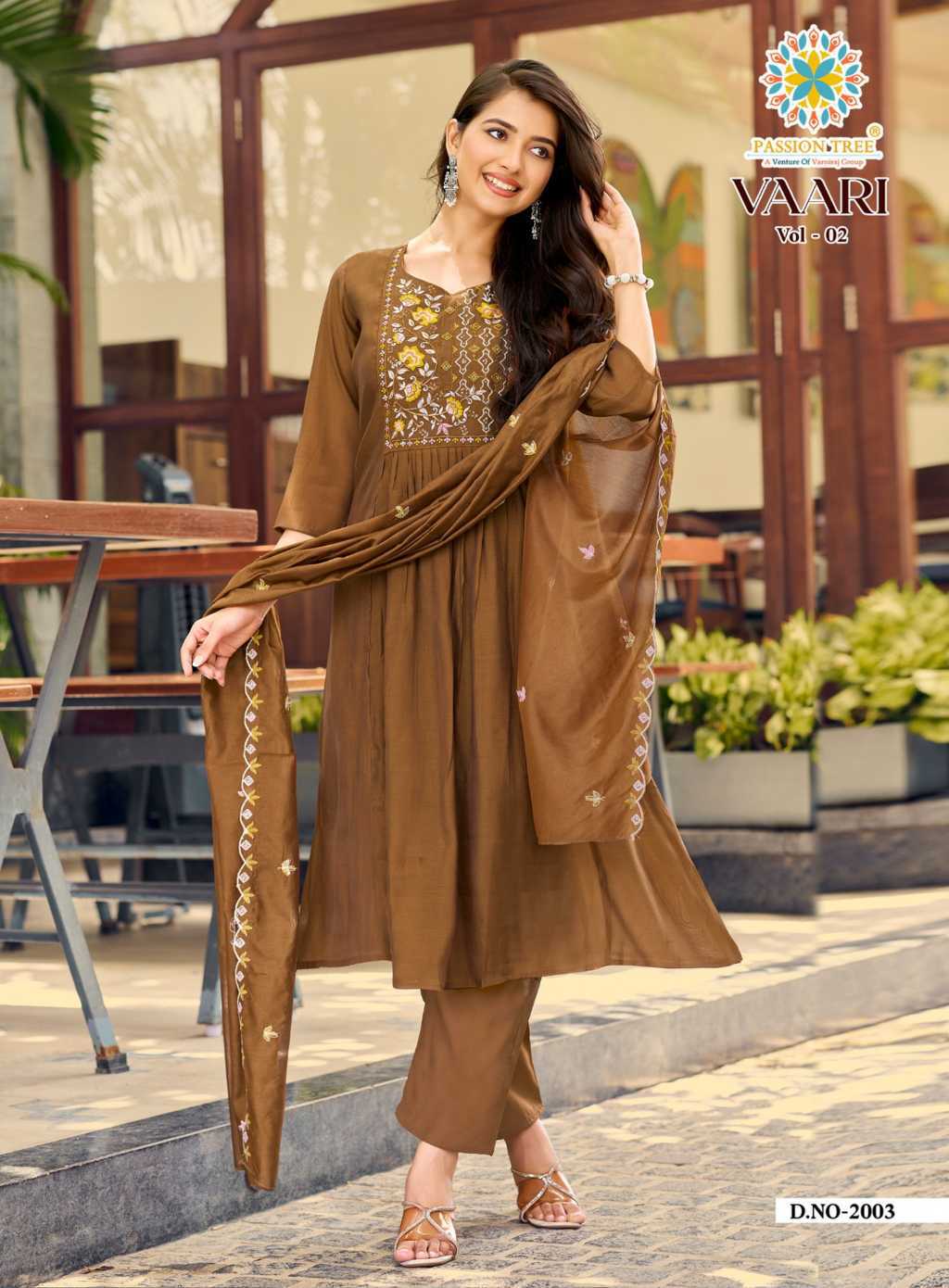 Passion Tree Vaari Vol 2 Kurti with Dupatta Bottom Chanderi Catalog 6 Pcs (4) Passion Tree Vaari Vol 2 Kurti with Dupatta Bottom Chanderi Catalog 6 Pcs - Image 5