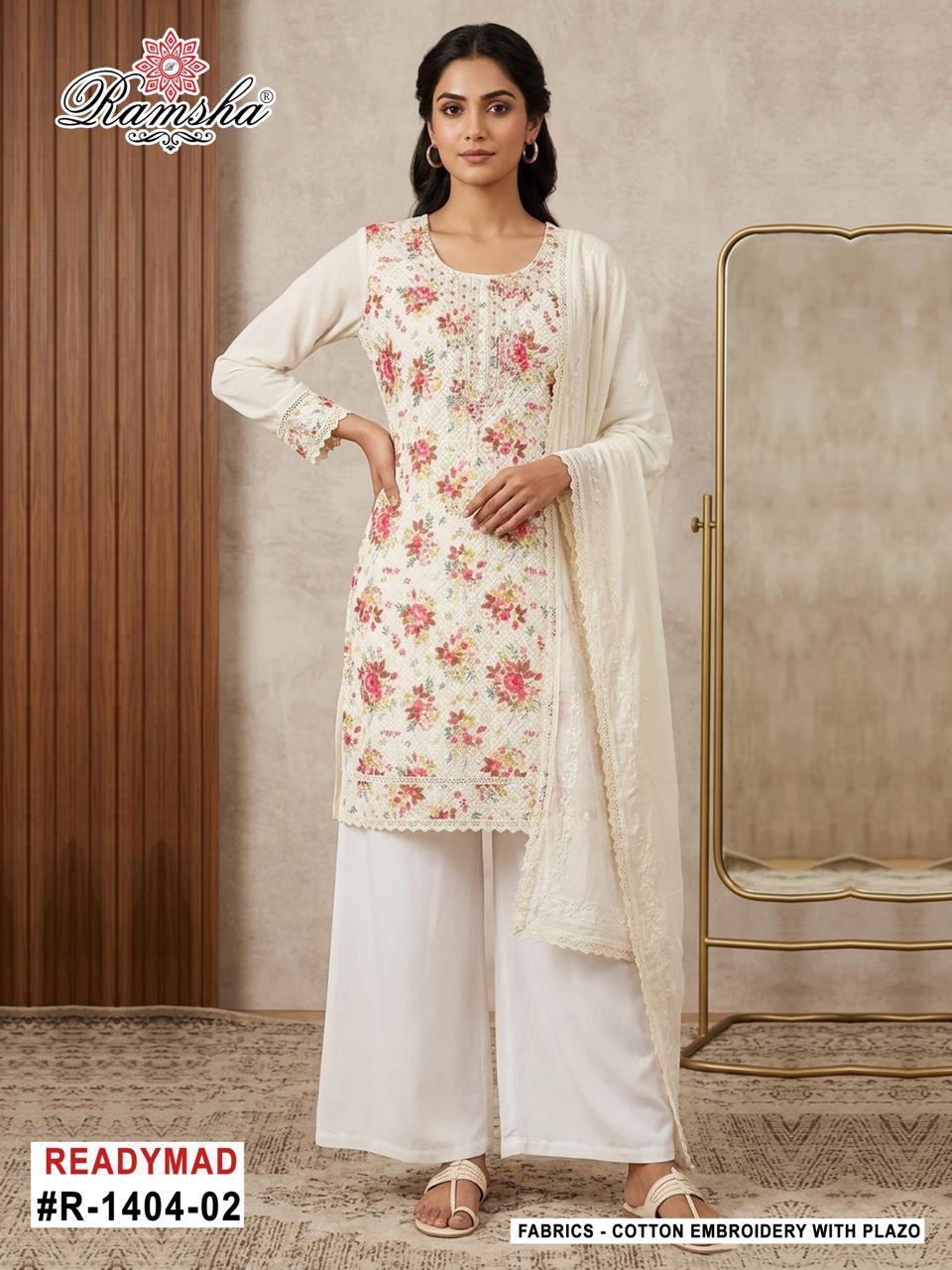 Ramsha R 1404 NX Cotton Readymade Salwar Suit Catalog 4 Pcs (3) Ramsha R 1404 NX Cotton Readymade Salwar Suit Catalog 4 Pcs - Image 4