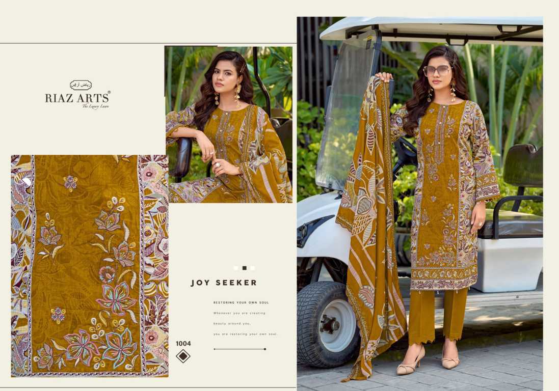 Riaz Arts Nawazish Vol 3 by Mumtaz Arts Cotton Salwar Suit Catalog 6 Pcs (10) Riaz Arts Nawazish Vol 3 by Mumtaz Arts Cotton Salwar Suit Catalog 6 Pcs - Image 11