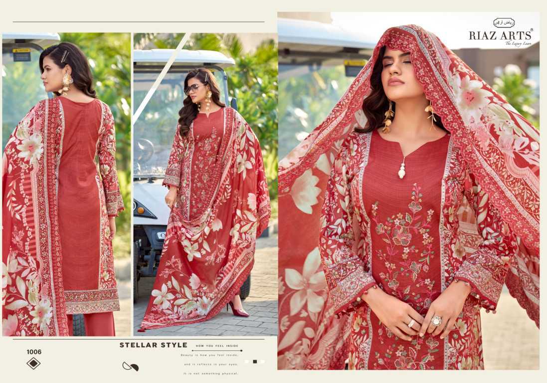 Riaz Arts Nawazish Vol 3 by Mumtaz Arts Cotton Salwar Suit Catalog 6 Pcs (11) Riaz Arts Nawazish Vol 3 by Mumtaz Arts Cotton Salwar Suit Catalog 6 Pcs - Image 12