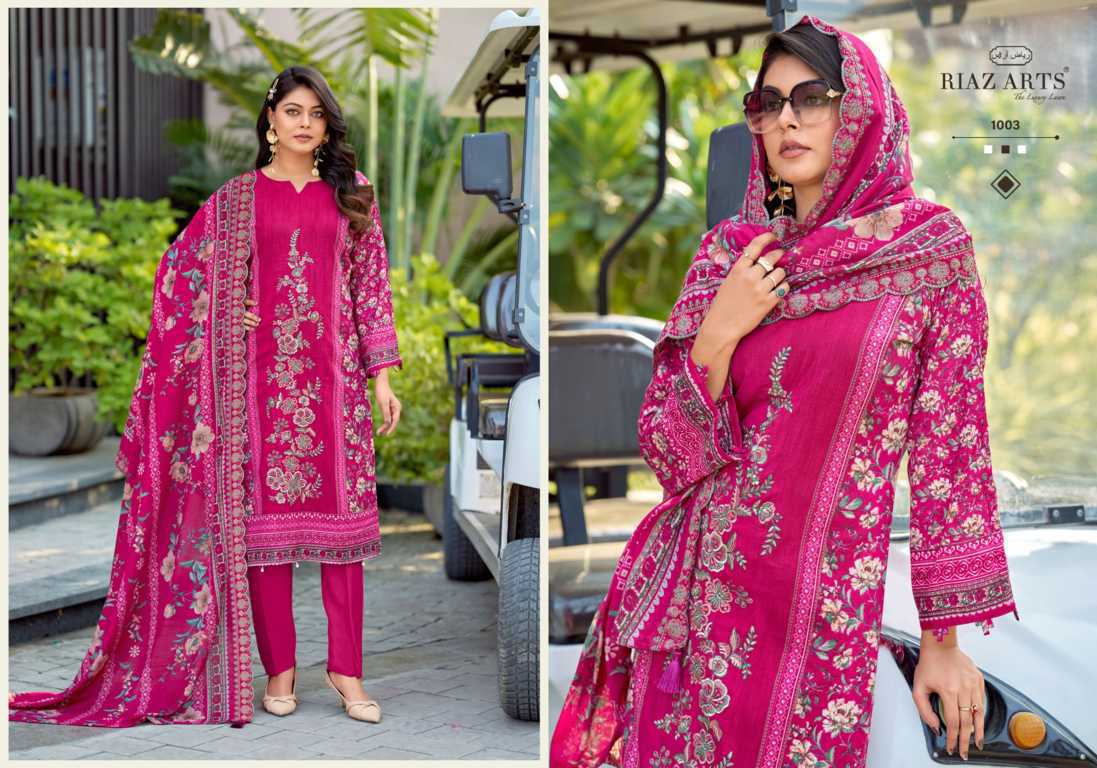 Riaz Arts Nawazish Vol 3 by Mumtaz Arts Cotton Salwar Suit Catalog 6 Pcs (7) Riaz Arts Nawazish Vol 3 by Mumtaz Arts Cotton Salwar Suit Catalog 6 Pcs - Image 8