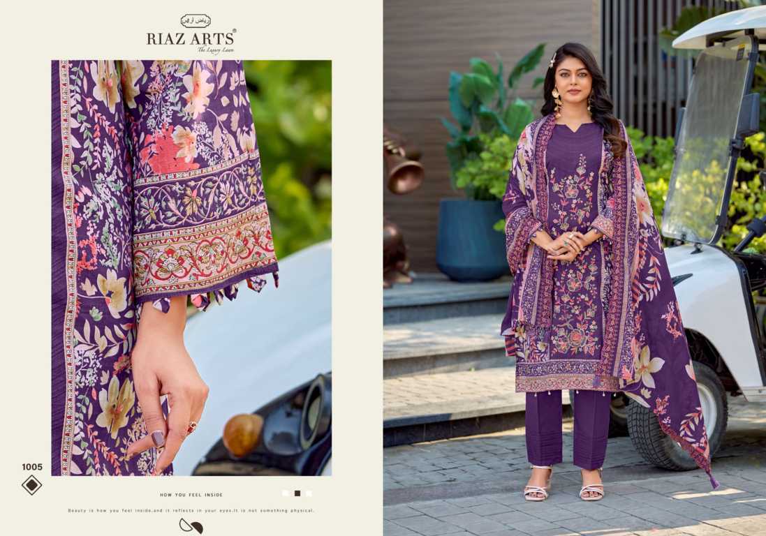 Riaz Arts Nawazish Vol 3 by Mumtaz Arts Cotton Salwar Suit Catalog 6 Pcs (9) Riaz Arts Nawazish Vol 3 by Mumtaz Arts Cotton Salwar Suit Catalog 6 Pcs - Image 10