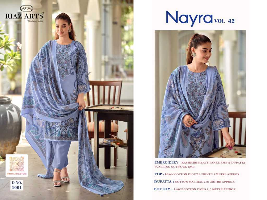 Riaz Arts Nayra Vol 42 by Mumtaz Arts Cotton Salwar Suit Catalog 8 Pcs (15) Riaz Arts Nayra Vol 42 by Mumtaz Arts Cotton Salwar Suit Catalog 8 Pcs - Image 16