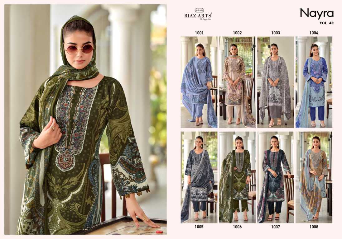 Riaz Arts Nayra Vol 42 by Mumtaz Arts Cotton Salwar Suit Catalog 8 Pcs (24) Riaz Arts Nayra Vol 42 by Mumtaz Arts Cotton Salwar Suit Catalog 8 Pcs - Image 25
