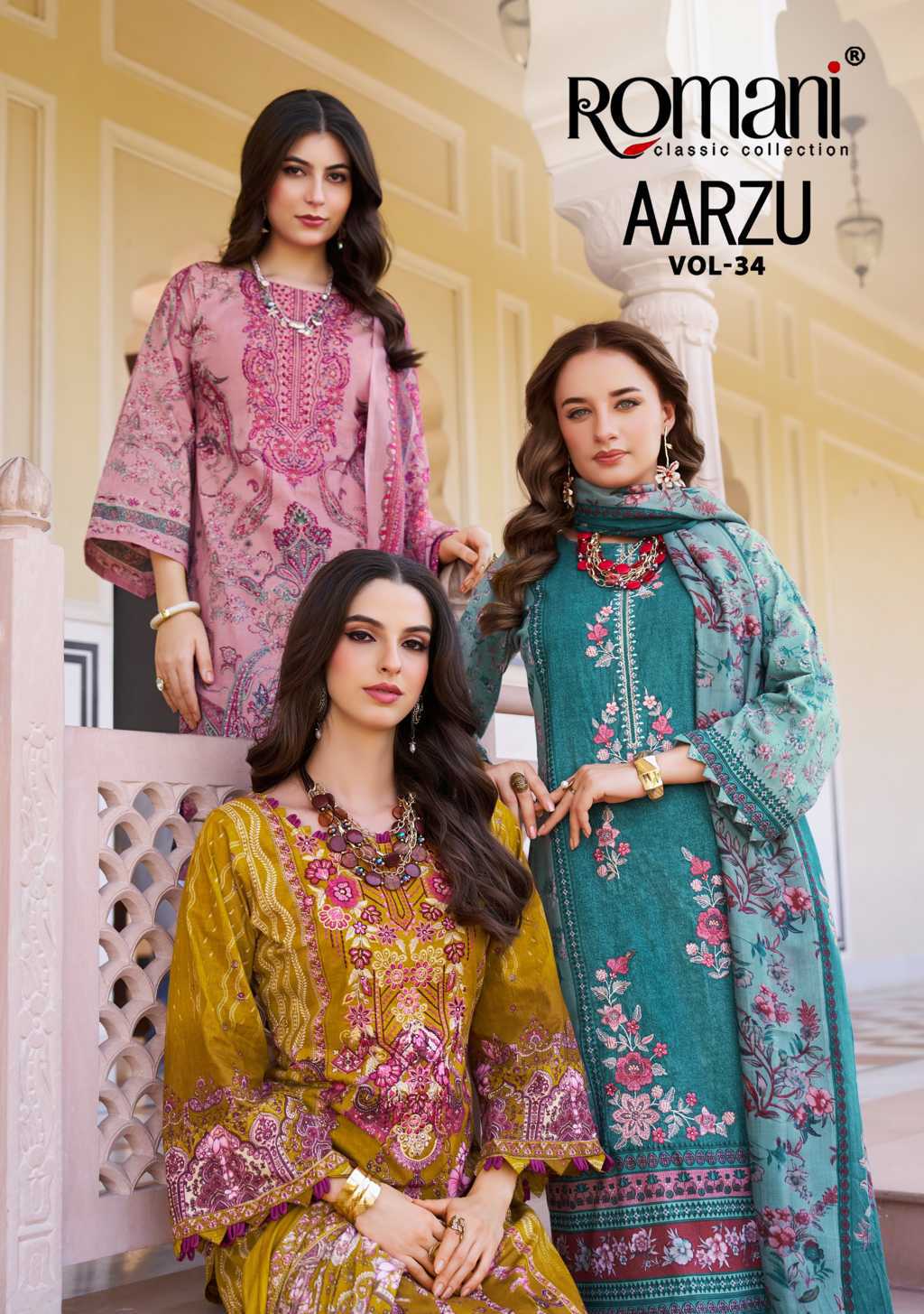 Romani Aarzu Vol 34 Cotton Salwar Suit Catalog 8 Pcs (1) Romani Aarzu Vol 34 Cotton Salwar Suit Catalog 8 Pcs - Image 2