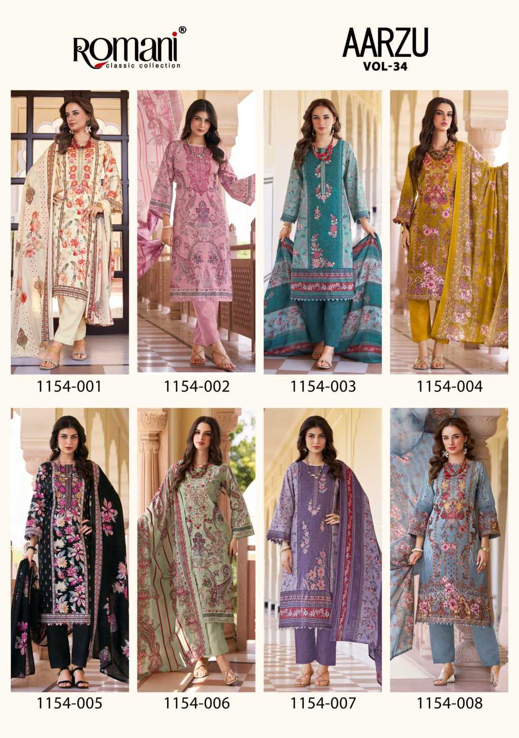 Romani Aarzu Vol 34 Cotton Salwar Suit Catalog 8 Pcs (13) Romani Aarzu Vol 34 Cotton Salwar Suit Catalog 8 Pcs - Image 14