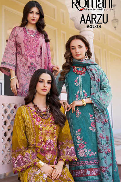 Romani Aarzu Vol 34 Cotton Salwar Suit Catalog 8 Pcs Romani Aarzu Vol 34 Cotton Salwar Suit Catalog 8 Pcs