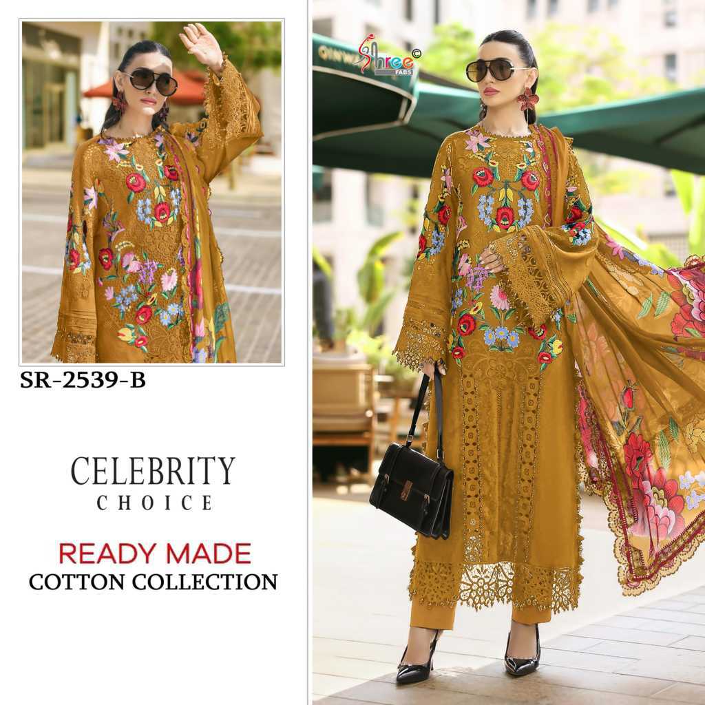 Shree Fabs Celebrity Choice SR 2539 A-D Cotton Readymade Salwar Suit Catalog 4 Pcs (4) Shree Fabs Celebrity Choice SR 2539 A-D Cotton Readymade Salwar Suit Catalog 4 Pcs - Image 5