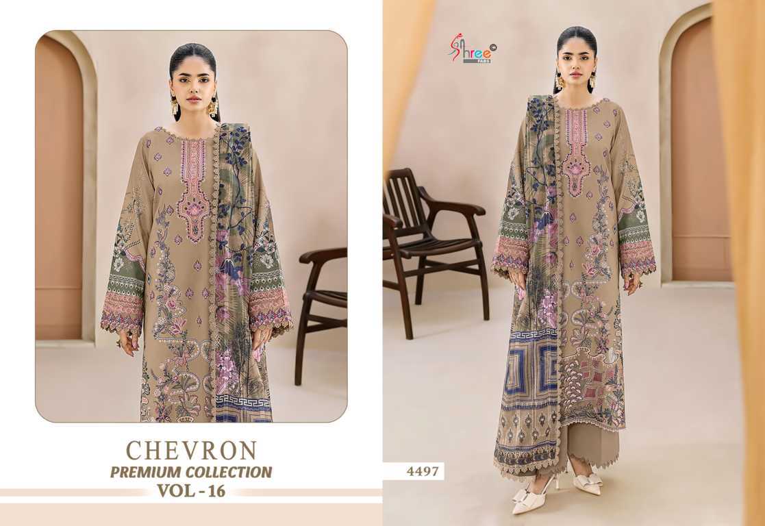 Shree Fabs Chevron Premium Collection Vol 16 Chiffon Cotton Salwar Suit Catalog 8 Pcs (8) Shree Fabs Chevron Premium Collection Vol 16 Chiffon Cotton Salwar Suit Catalog 8 Pcs - Image 9