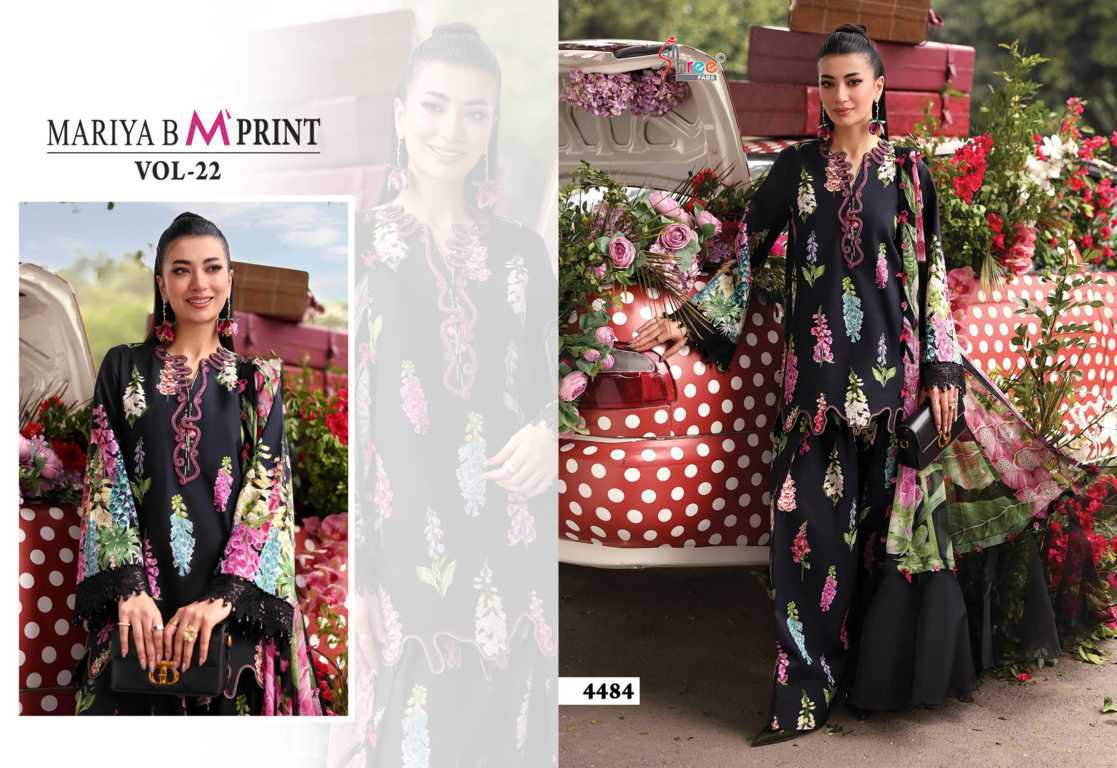 Shree Fabs Maria B M Print Vol 22 Chiffon Cotton Salwar Suit Catalog 6 Pcs (4) Shree Fabs Maria B M Print Vol 22 Chiffon Cotton Salwar Suit Catalog 6 Pcs - Image 5
