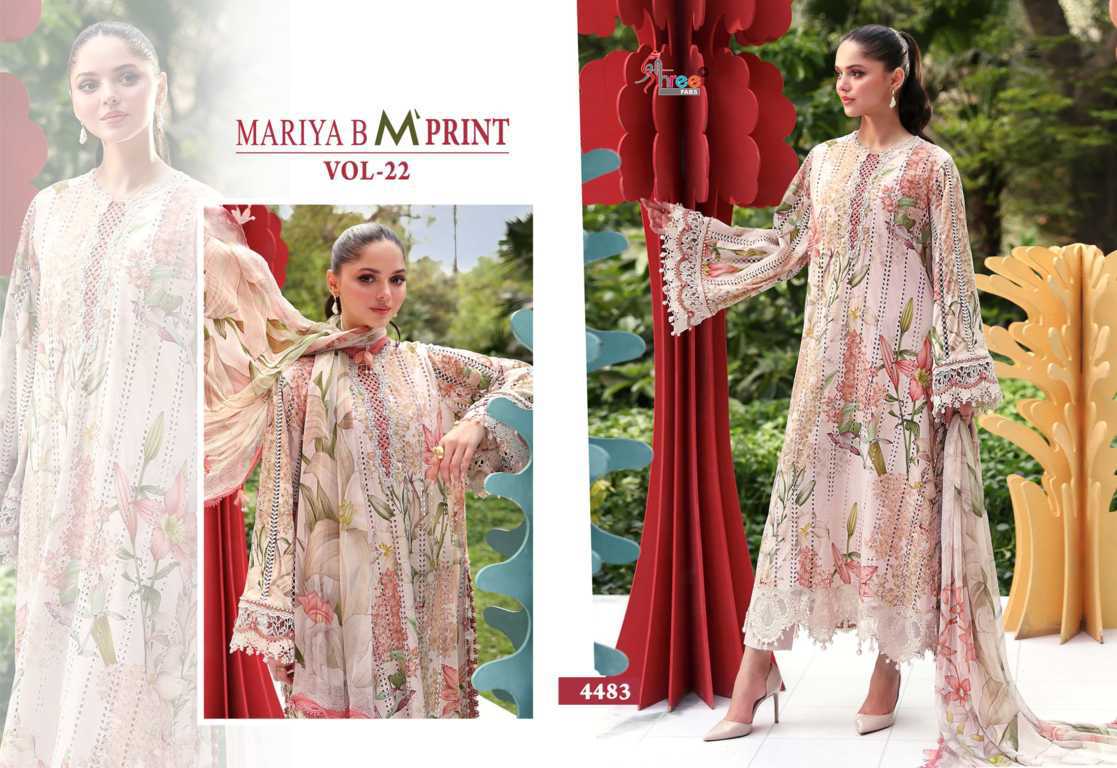 Shree Fabs Maria B M Print Vol 22 Chiffon Cotton Salwar Suit Catalog 6 Pcs (6) Shree Fabs Maria B M Print Vol 22 Chiffon Cotton Salwar Suit Catalog 6 Pcs - Image 7
