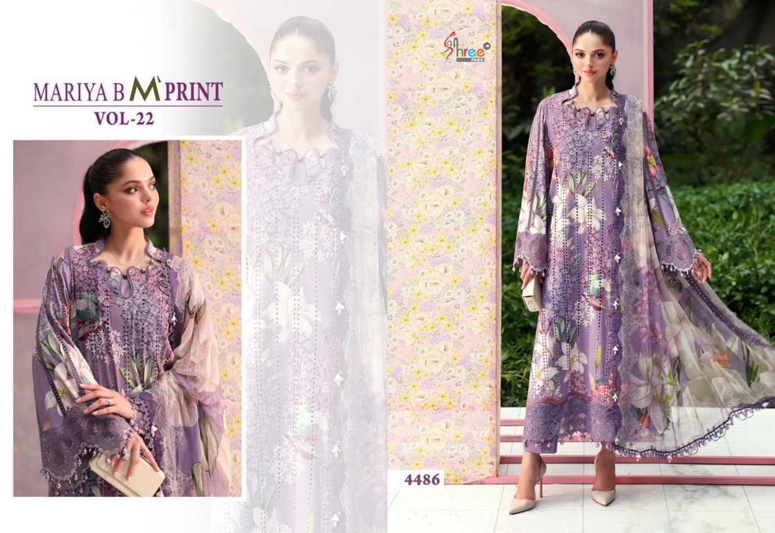 Shree Fabs Maria B M Print Vol 22 Chiffon Cotton Salwar Suit Catalog 6 Pcs (7) Shree Fabs Maria B M Print Vol 22 Chiffon Cotton Salwar Suit Catalog 6 Pcs - Image 8