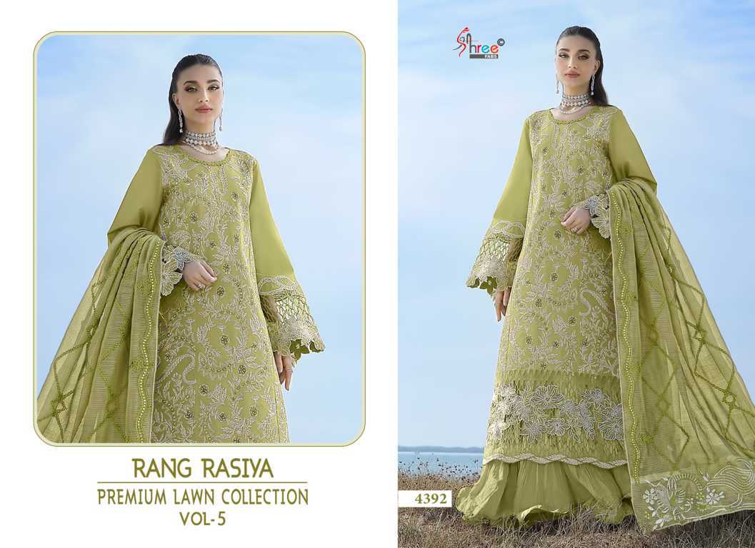 Shree Fabs Rang Rasiya Premium Lawn Collection Vol 5 Chiffon Cotton Salwar Suit Catalog 6 Pcs (2) Shree Fabs Rang Rasiya Premium Lawn Collection Vol 5 Chiffon Cotton Salwar Suit Catalog 6 Pcs - Image 3