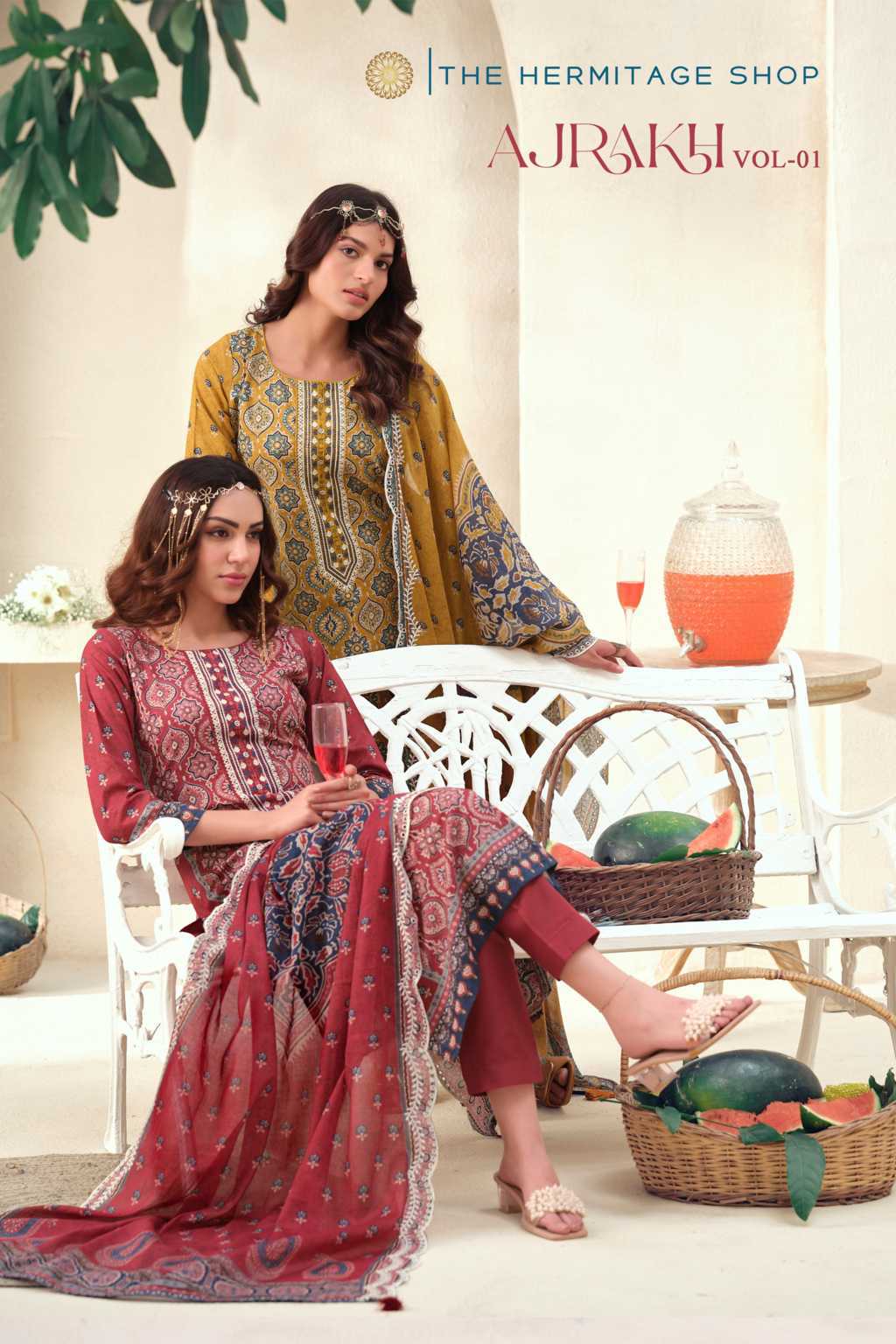 The Heritage Shop Ajrakh Vol 1 Cotton Salwar Suit Catalog 4 Pcs (1) The Heritage Shop Ajrakh Vol 1 Cotton Salwar Suit Catalog 4 Pcs - Image 2