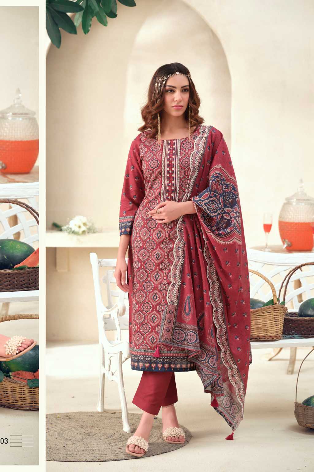 The Heritage Shop Ajrakh Vol 1 Cotton Salwar Suit Catalog 4 Pcs (14) The Heritage Shop Ajrakh Vol 1 Cotton Salwar Suit Catalog 4 Pcs - Image 15