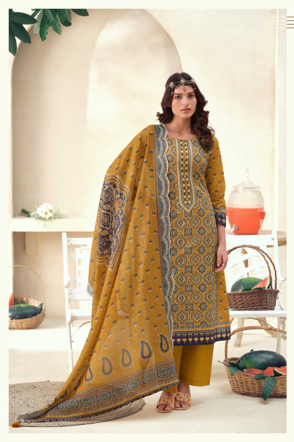 The Heritage Shop Ajrakh Vol 1 Cotton Salwar Suit Catalog 4 Pcs (4) The Heritage Shop Ajrakh Vol 1 Cotton Salwar Suit Catalog 4 Pcs - Image 5