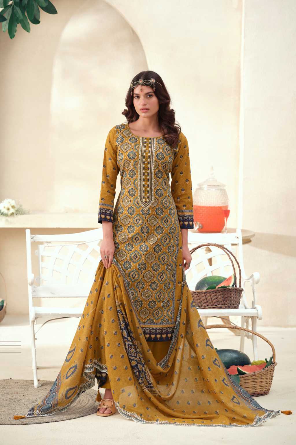 The Heritage Shop Ajrakh Vol 1 Cotton Salwar Suit Catalog 4 Pcs (5) The Heritage Shop Ajrakh Vol 1 Cotton Salwar Suit Catalog 4 Pcs - Image 6