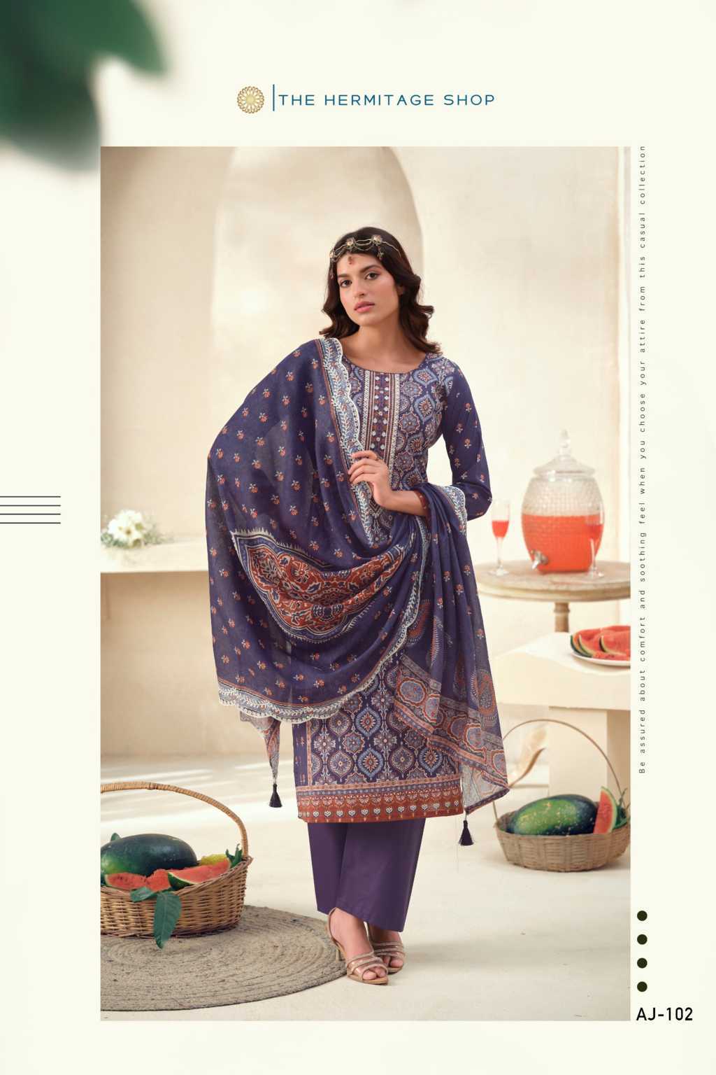 The Heritage Shop Ajrakh Vol 1 Cotton Salwar Suit Catalog 4 Pcs (7) The Heritage Shop Ajrakh Vol 1 Cotton Salwar Suit Catalog 4 Pcs - Image 8
