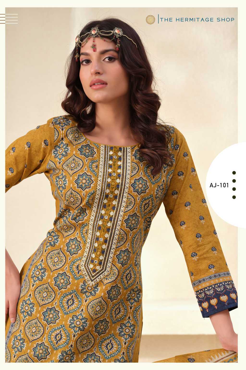The Heritage Shop Ajrakh Vol 1 Cotton Salwar Suit Catalog 4 Pcs (8) The Heritage Shop Ajrakh Vol 1 Cotton Salwar Suit Catalog 4 Pcs - Image 9