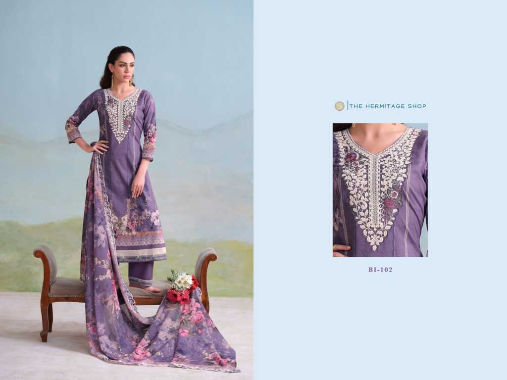 The Heritage Shop Binsaeed Cotton Salwar Suit Catalog 4 Pcs - Image 2