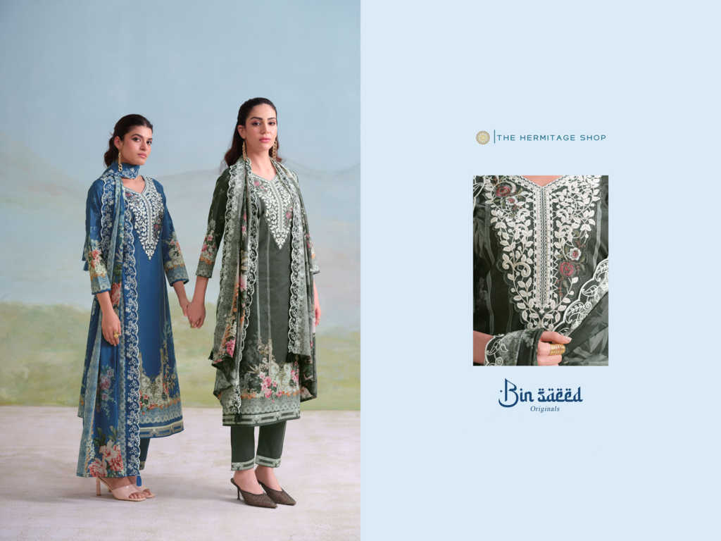 The Heritage Shop Binsaeed Cotton Salwar Suit Catalog 4 Pcs - Image 5