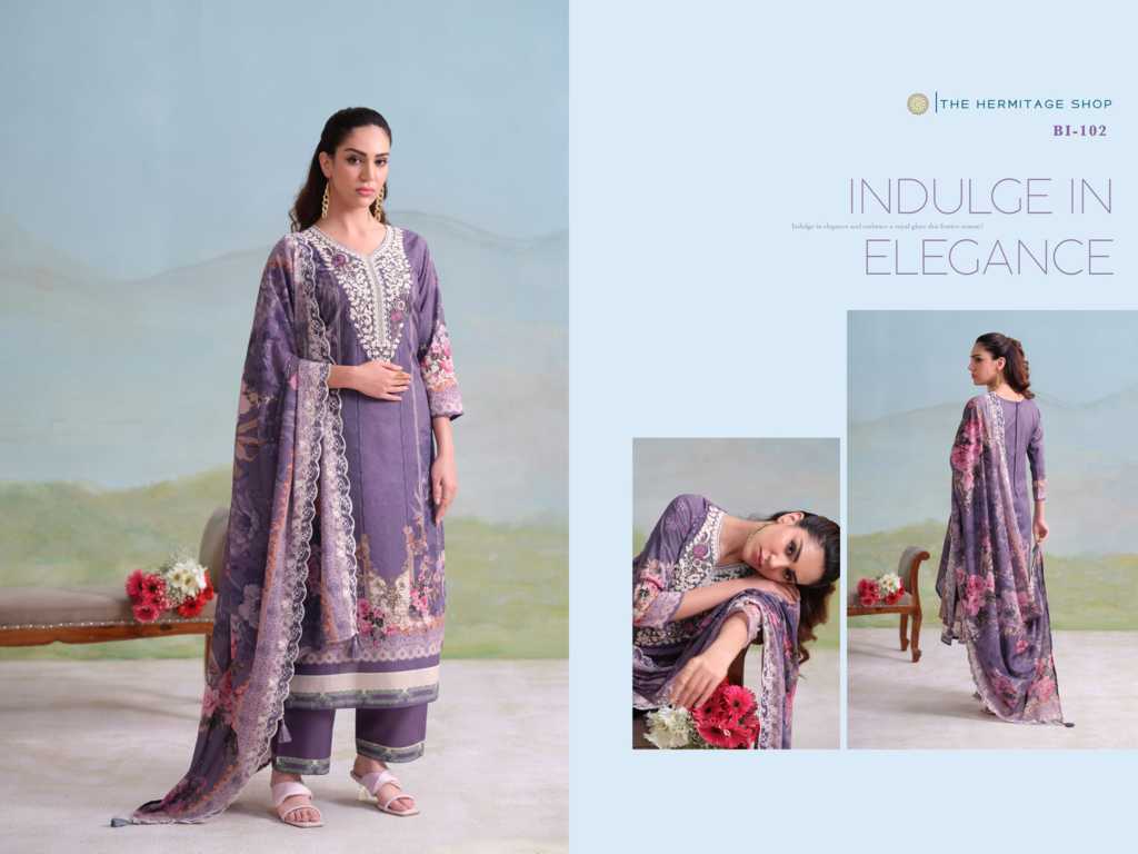 The Heritage Shop Binsaeed Cotton Salwar Suit Catalog 4 Pcs - Image 6