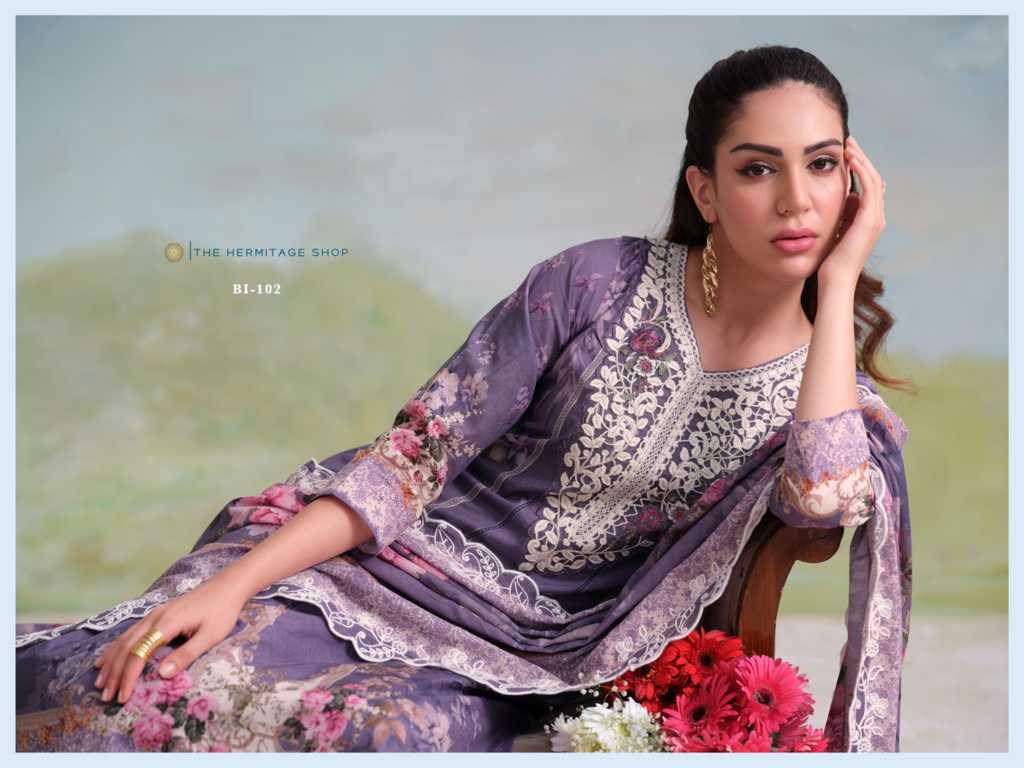 The Heritage Shop Binsaeed Cotton Salwar Suit Catalog 4 Pcs - Image 9