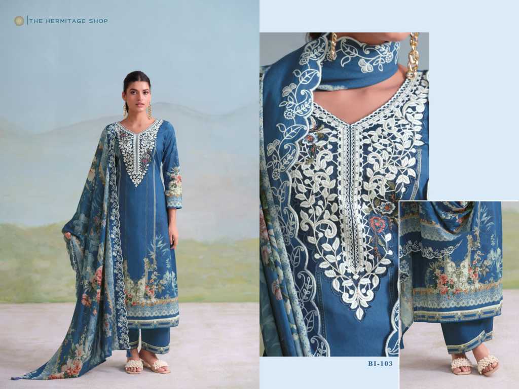 The Heritage Shop Binsaeed Cotton Salwar Suit Catalog 4 Pcs - Image 10