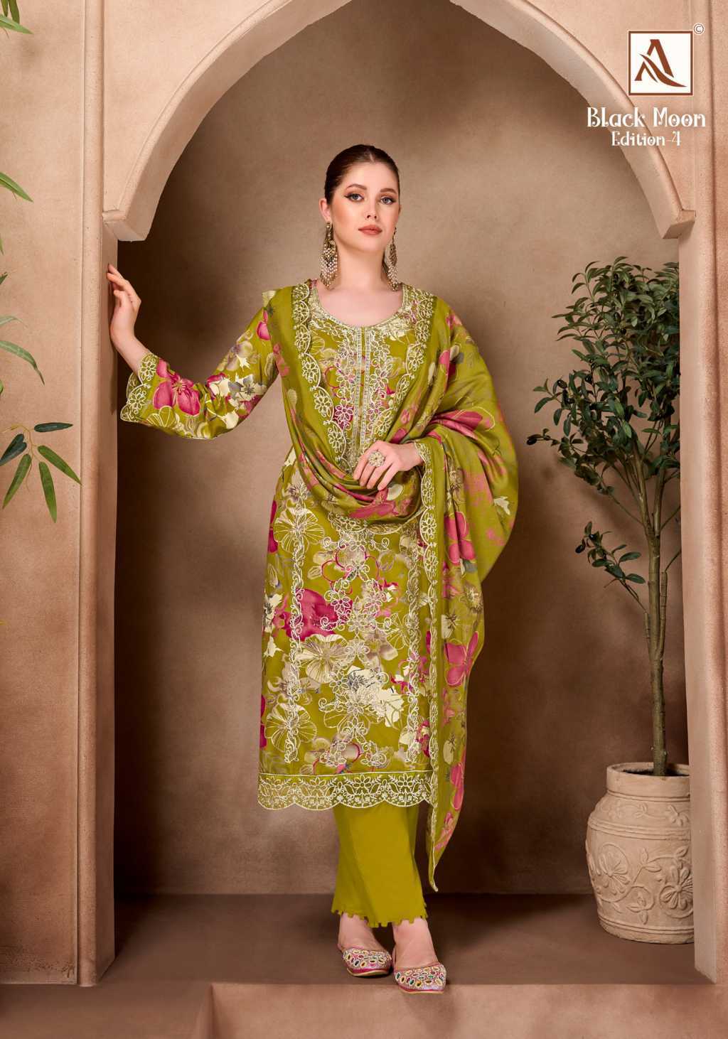 Alok Black Moon Vol 4 Viscose Salwar Suit Catalog 6 Pcs (4) Alok Black Moon Vol 4 Viscose Salwar Suit Catalog 6 Pcs - Image 5