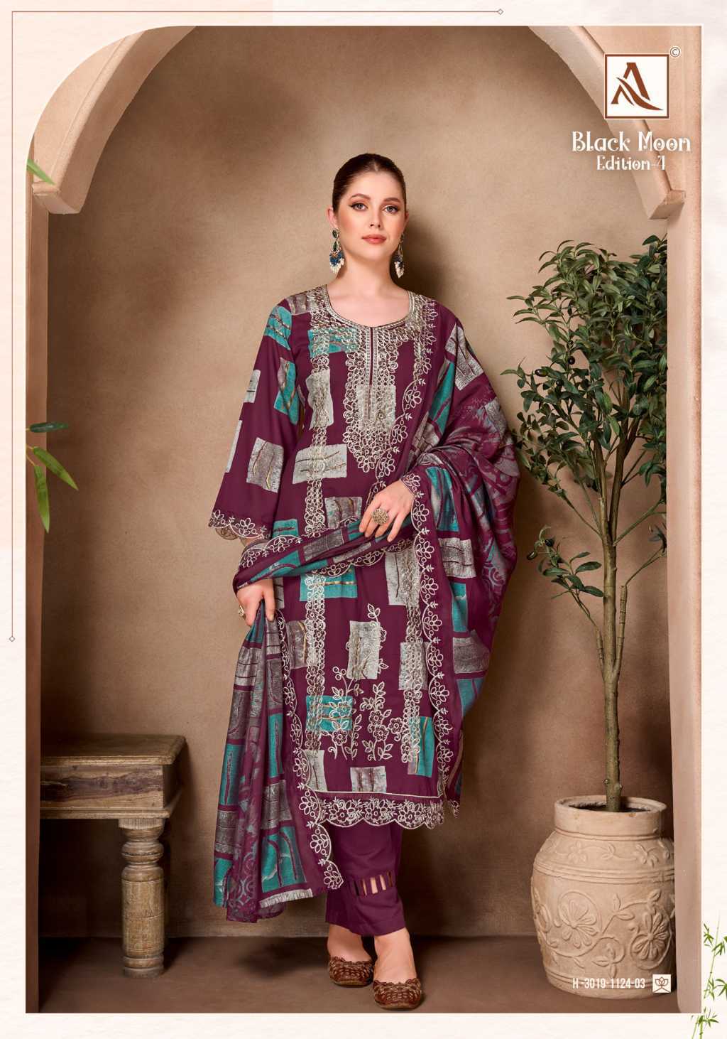 Alok Black Moon Vol 4 Viscose Salwar Suit Catalog 6 Pcs (8) Alok Black Moon Vol 4 Viscose Salwar Suit Catalog 6 Pcs - Image 9