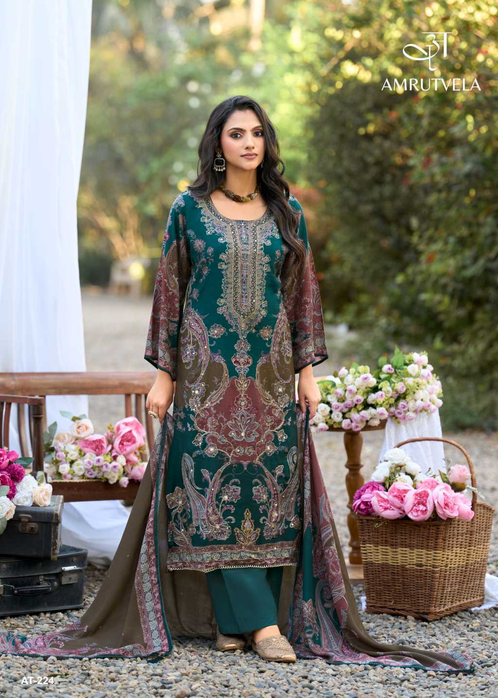 Amrutvela AT 224 A-D Viscose Salwar Suit Catalog 4 Pcs (6) Amrutvela AT 224 A-D Viscose Salwar Suit Catalog 4 Pcs - Image 7