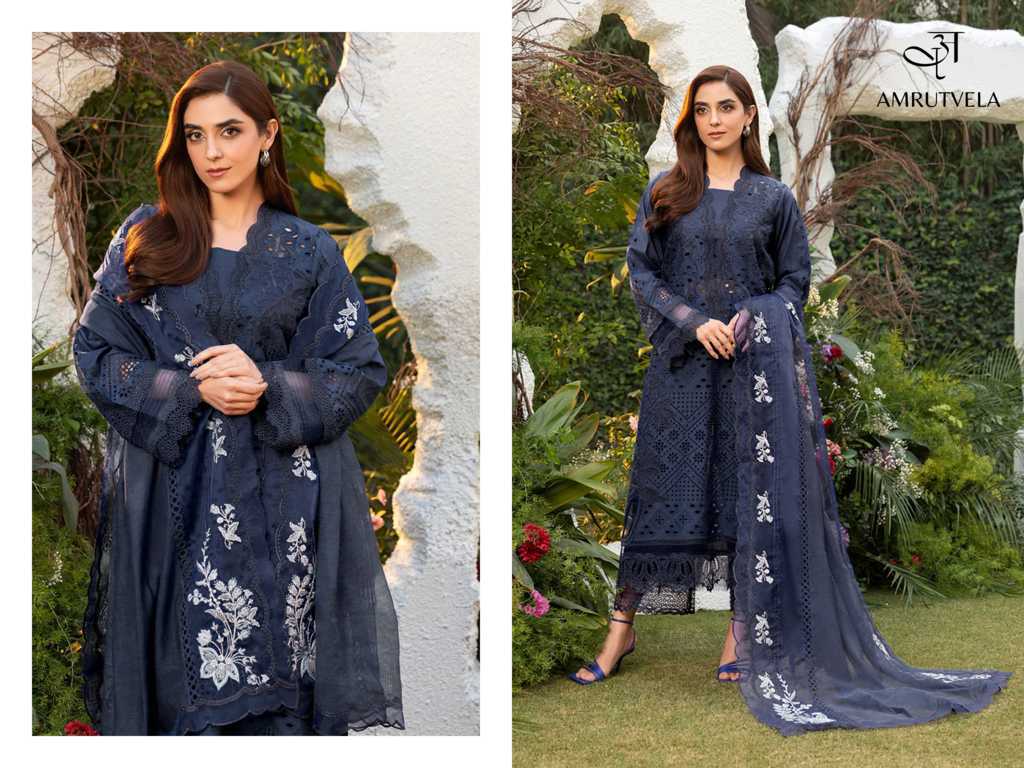 Amrutvela Sobia Nazir Luxury Lawn Vol 1 Cotton Salwar Suit Catalog 6 Pcs (12) Amrutvela Sobia Nazir Luxury Lawn Vol 1 Cotton Salwar Suit Catalog 6 Pcs - Image 13