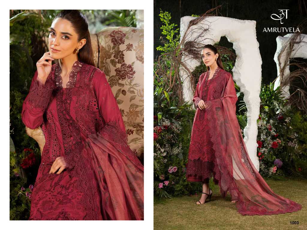 Amrutvela Sobia Nazir Luxury Lawn Vol 1 Cotton Salwar Suit Catalog 6 Pcs (3) Amrutvela Sobia Nazir Luxury Lawn Vol 1 Cotton Salwar Suit Catalog 6 Pcs - Image 4