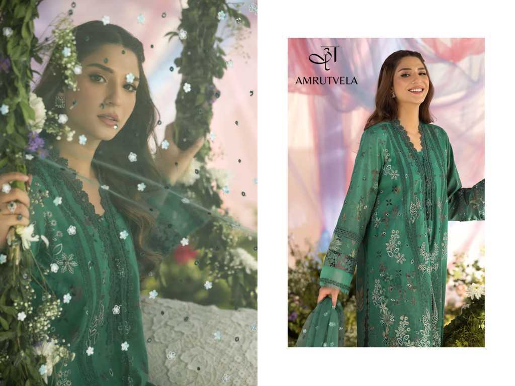 Amrutvela Sobia Nazir Luxury Lawn Vol 1 Cotton Salwar Suit Catalog 6 Pcs (6) Amrutvela Sobia Nazir Luxury Lawn Vol 1 Cotton Salwar Suit Catalog 6 Pcs - Image 7