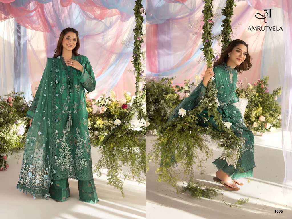 Amrutvela Sobia Nazir Luxury Lawn Vol 1 Cotton Salwar Suit Catalog 6 Pcs (7) Amrutvela Sobia Nazir Luxury Lawn Vol 1 Cotton Salwar Suit Catalog 6 Pcs - Image 8