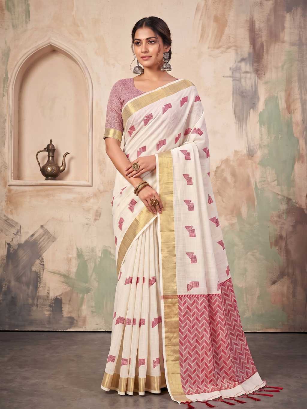 Astita Aarzoo Linen Saree Sari Catalog 8 Pcs (8) Astita Aarzoo Linen Saree Sari Catalog 8 Pcs - Image 9