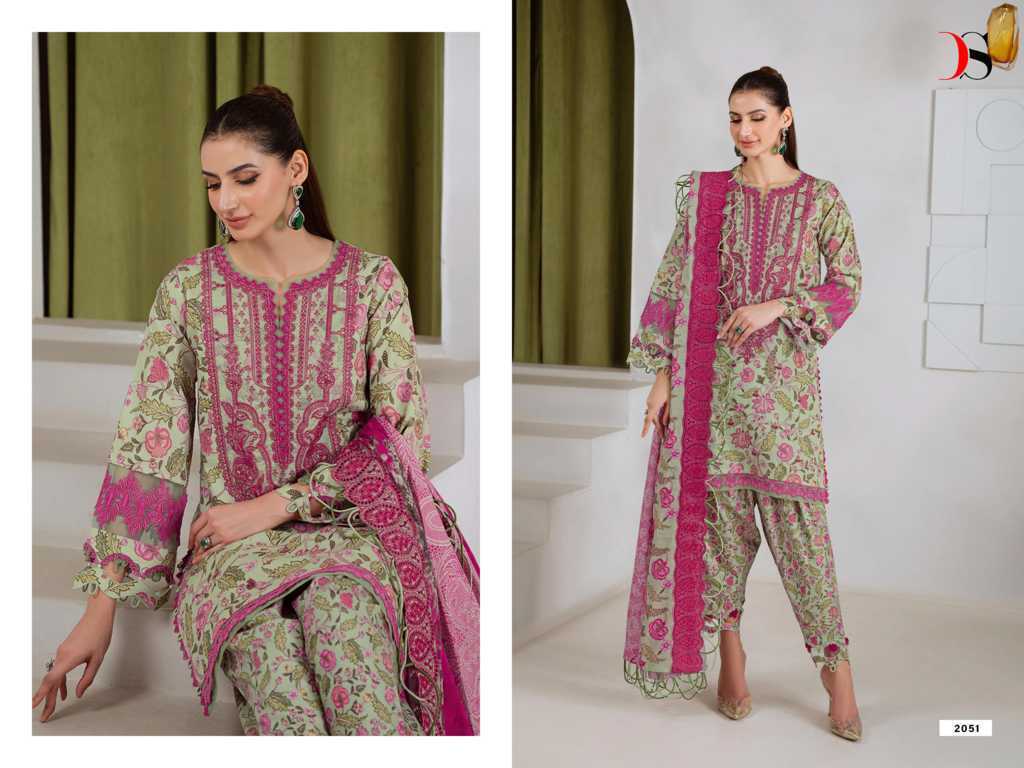 Deepsy Jade Bagh Vol 2 Chiffon Cotton Salwar Suit Catalog 8 Pcs (1) Deepsy Jade Bagh Vol 2 Chiffon Cotton Salwar Suit Catalog 8 Pcs - Image 2