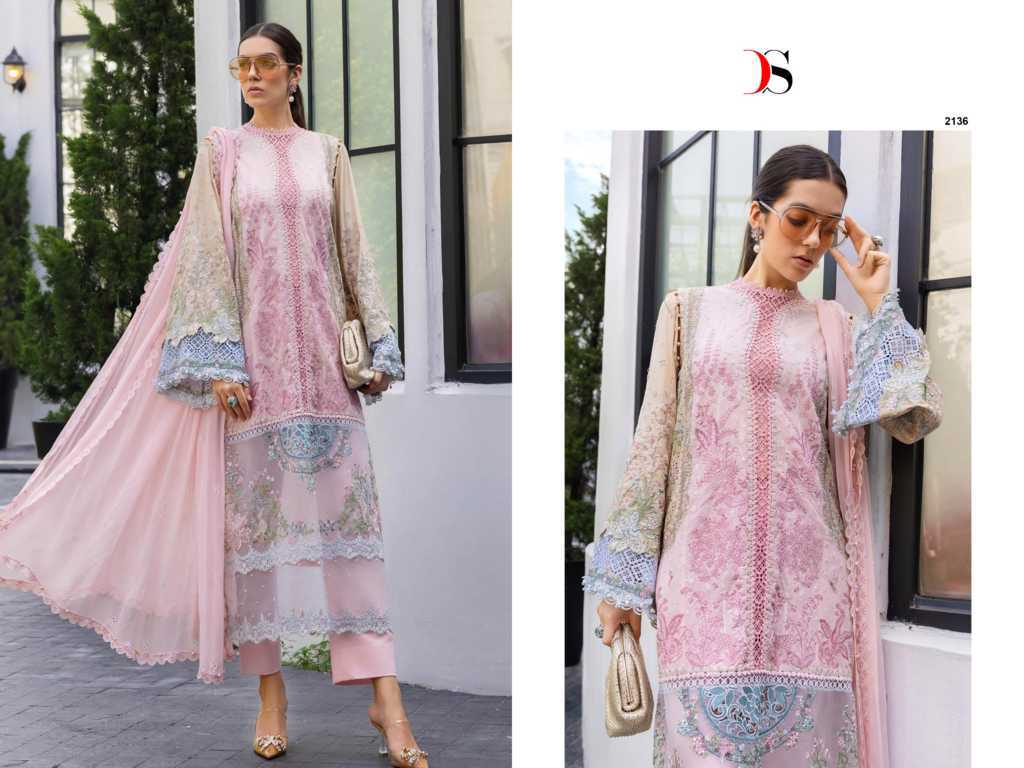 Deepsy Maria B Premium Embroidered Vol 5 Chiffon Cotton Salwar Suit Catalog 6 Pcs (11) Deepsy Maria B Premium Embroidered Vol 5 Chiffon Cotton Salwar Suit Catalog 6 Pcs - Image 12