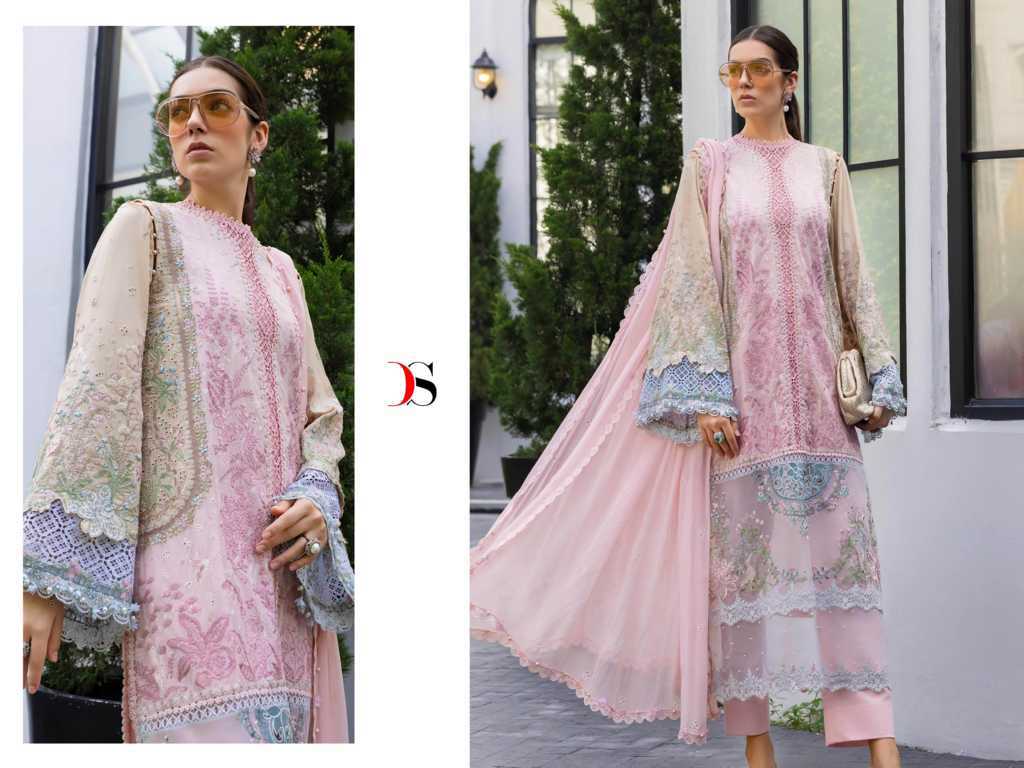 Deepsy Maria B Premium Embroidered Vol 5 Chiffon Cotton Salwar Suit Catalog 6 Pcs (12) Deepsy Maria B Premium Embroidered Vol 5 Chiffon Cotton Salwar Suit Catalog 6 Pcs - Image 13